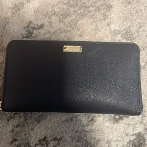 Large Navy wallet. Spot for 12 cards and change area